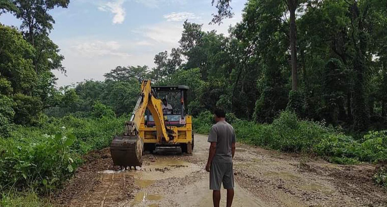 जंगलसैया – धन्सार सडक मर्मत